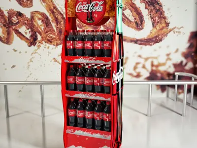 Mall Stand Set 01 3D model