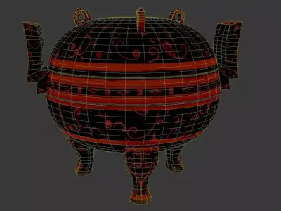 Tripod Food Container Low-poly 3D model