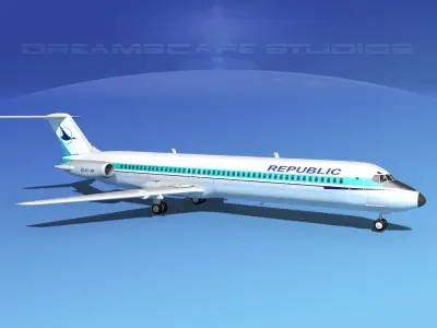 Douglas DC-9-50 Republic 3D model