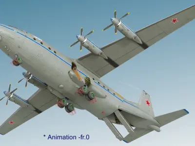 Antonov An-12B 3D model