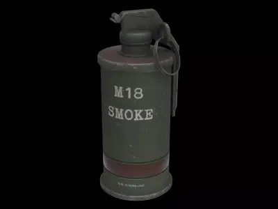 smoke grenade 02 3D model