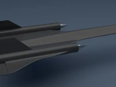 Sleek Futuristic Jet 3D model