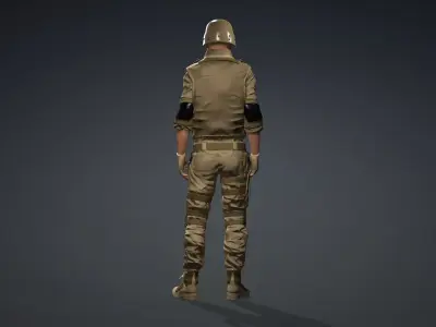 Professional SWAT Soldier Game Model 3D model