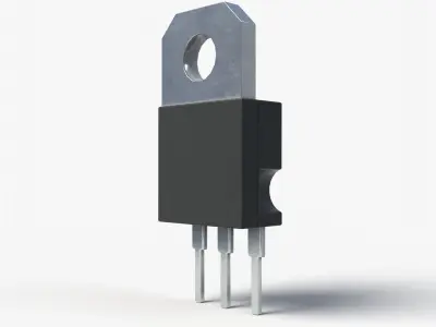 2K PBR Textured Transistor model 2 3D model