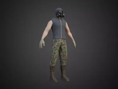 Soldier free model Free low-poly 3D model