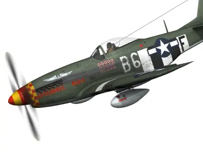 North American P-51D Mustang - Speedball Alice 3D model