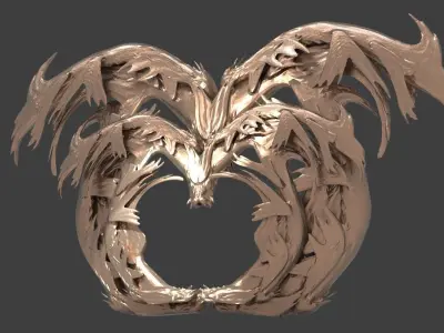 Ocean Dragon arch extended  3D model
