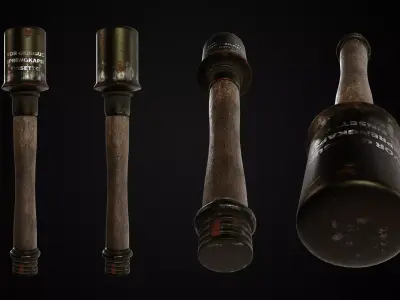 German Potato Masher realistic game asset Lowpolygon  Low-poly 3D model
