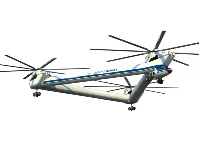 Mil Mi-32 Heavy helicopter 3D model