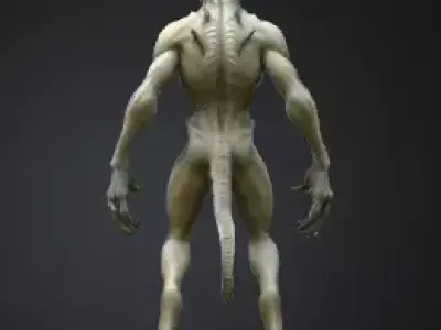Alien Demon Creature  High Detail 3D Printing Model 3D print model
