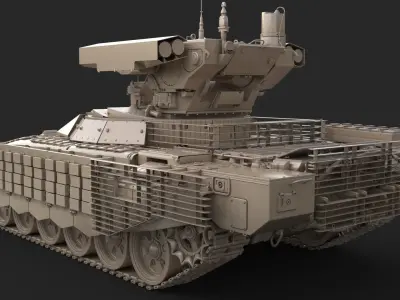 Tank Terminator BMPT 72 War Clay 3D model