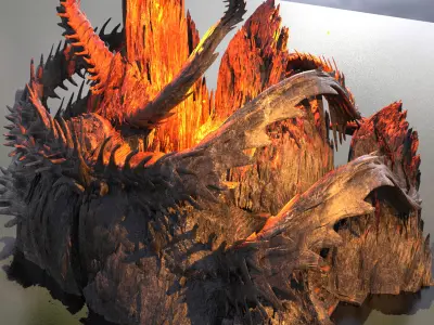 Ancient Drake tail mountain 3 3D model