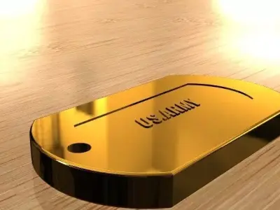 US ARMY dog tag 3D print model