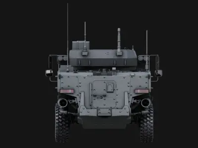 Boomerang BTR Tank Low-poly 3D model