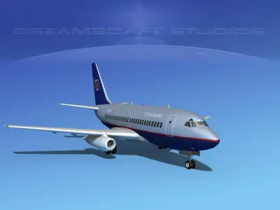 Boeing 737-100 United 2 3D model
