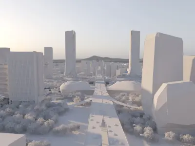 concept train station 3D model