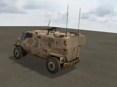 Foxhound armoured vehicle Low-poly 3D model