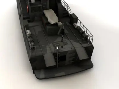 Military Patrol Boat 3D model Low-poly 3D model