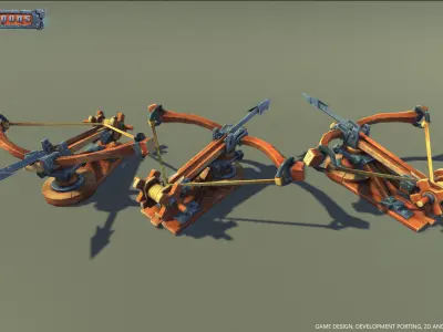 Siege Weapons Pack Low Poly Low-poly 3D model