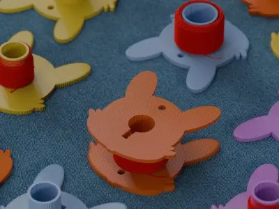 Bunny Spool the cute sewing bobbin 3D print model