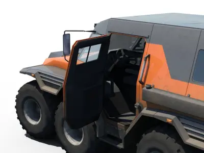 AvtoRoss Shaman 8x8 Offroad vehicle Low-poly 3D model