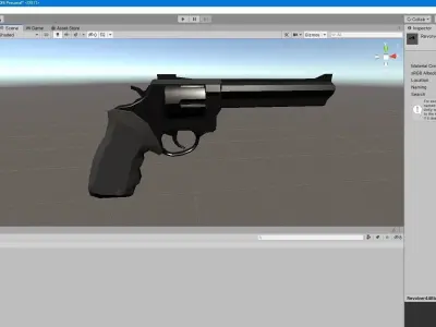 Black Revolver 44 - Magnum - Gun - Weapon - Arma Low-poly 3D model