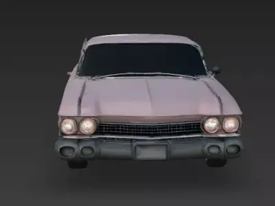 Classic Retro Luxury Pink Sedan Vehicle 3d model Low-poly 3D model