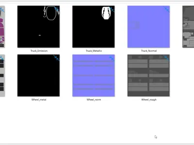 Future truck and drone PBR 3D Model Collection