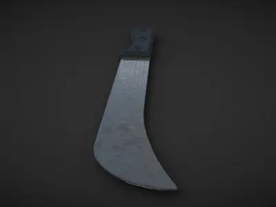 machete knife Low-poly 3D model
