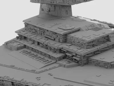 Imperial II Star Destroyer Star Wars - High detail level 3D model