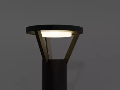 Modern Street Lamp Low Poly 3D Model Low-poly 3D model