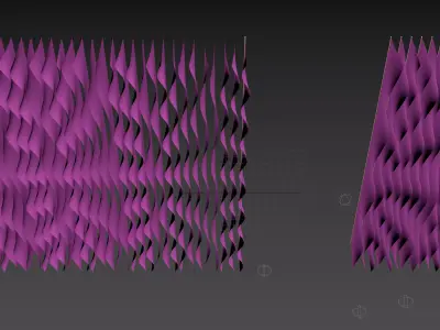 Wavy Fabric Ceiling 3ds Max Model Free 3D model