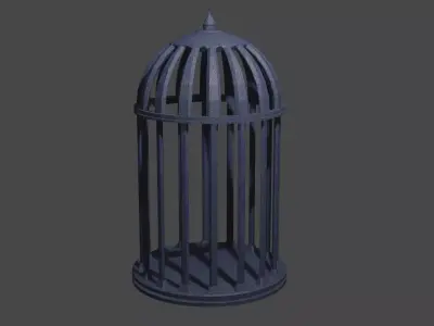 Cage for birds Free low-poly 3D model