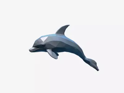3d Model Bottlenose Dolphin In A Blue Water 3D model