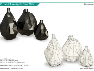 Sculpture Collection modern sculptures and figurines 3D model