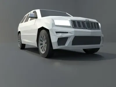 Jeep Grand Cherokee 2019 lowpoly 3D model Low-poly 3D model