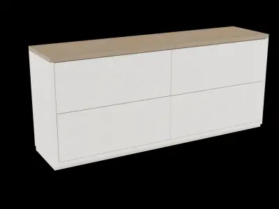 Contemporary wooden sideboard - 006 Free 3D model