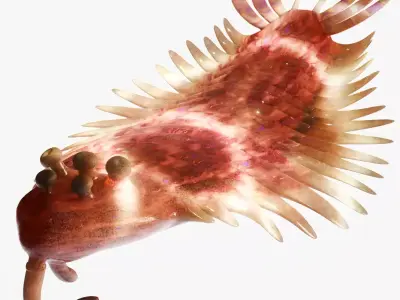 Opabinia Low-poly 3D model