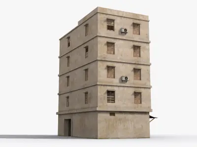 Arab Middle East Building x1 Low-poly 3D model