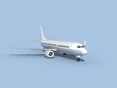 Boeing 737-800 Unmarked 1 3D model