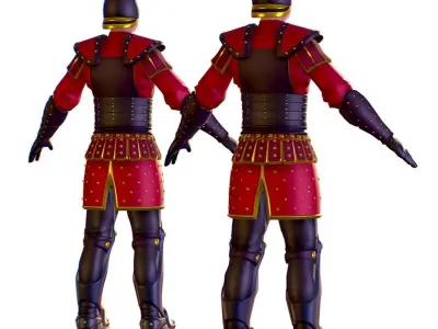 Subdivision 3D Men The Light Knight Low-poly 3D model