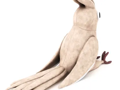 Toy cockatiel parrot Low-poly 3D model