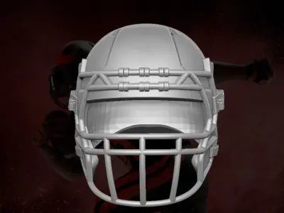 American Football Helmet 3D printable file for Action Figures 3D print model