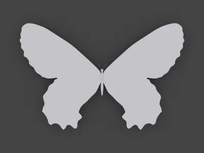 BFLY-001 Butterfly Low-poly 3D model