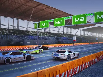 racing cars Free 3D model