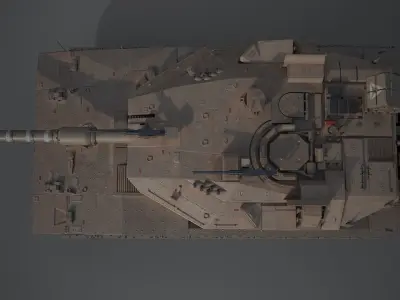 Merkava Tank  Low-poly 3D model