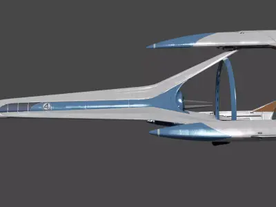 Fantastic Four Space Craft Low-poly 3D model