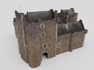 Doune Castle Low-poly 3D model