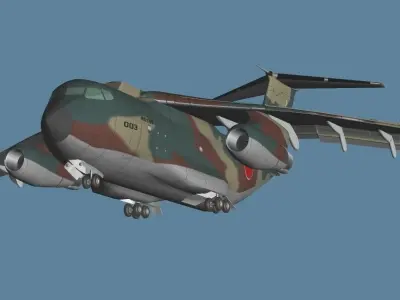 Japan Air Self-Defense Force KAWASAKI C-1 Cargo Plane 3D model