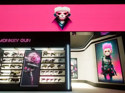 Cyberpunk Gun Shop 3D model